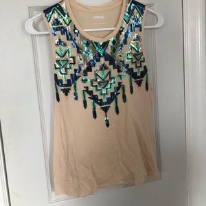 Express Aztec Sequined Tank